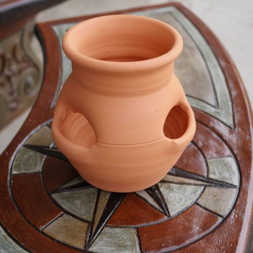 Craven Pottery Georgia Red Clay LP3 Strawberry Jar Planter with 3 Deep Pockets