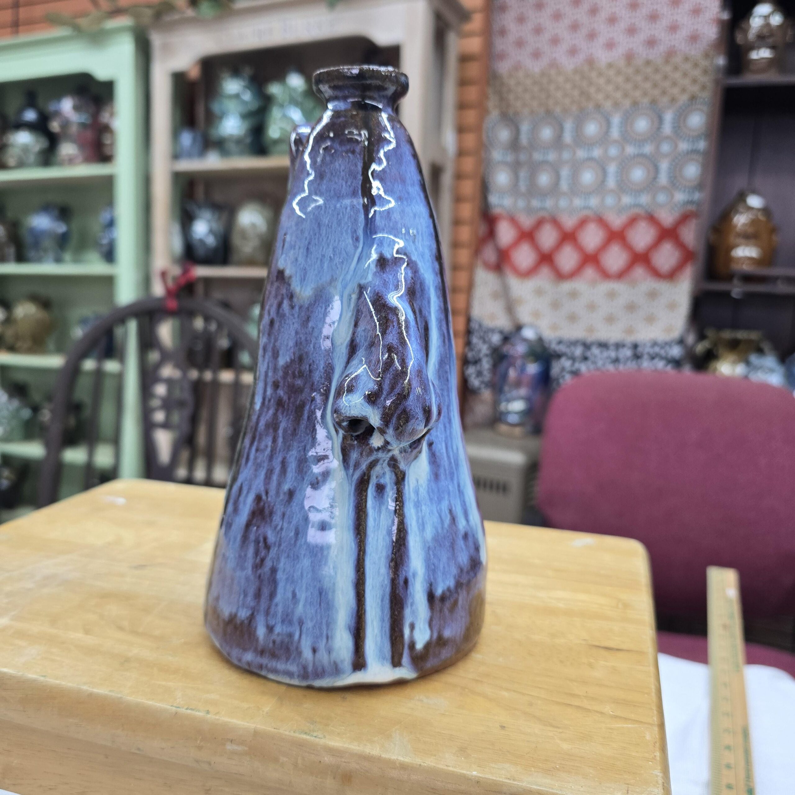 Nosy Jug | Handmade Clay Folk Art Pottery Nose Jug by Heather Elyse Head | 9" x 5" - Image 2