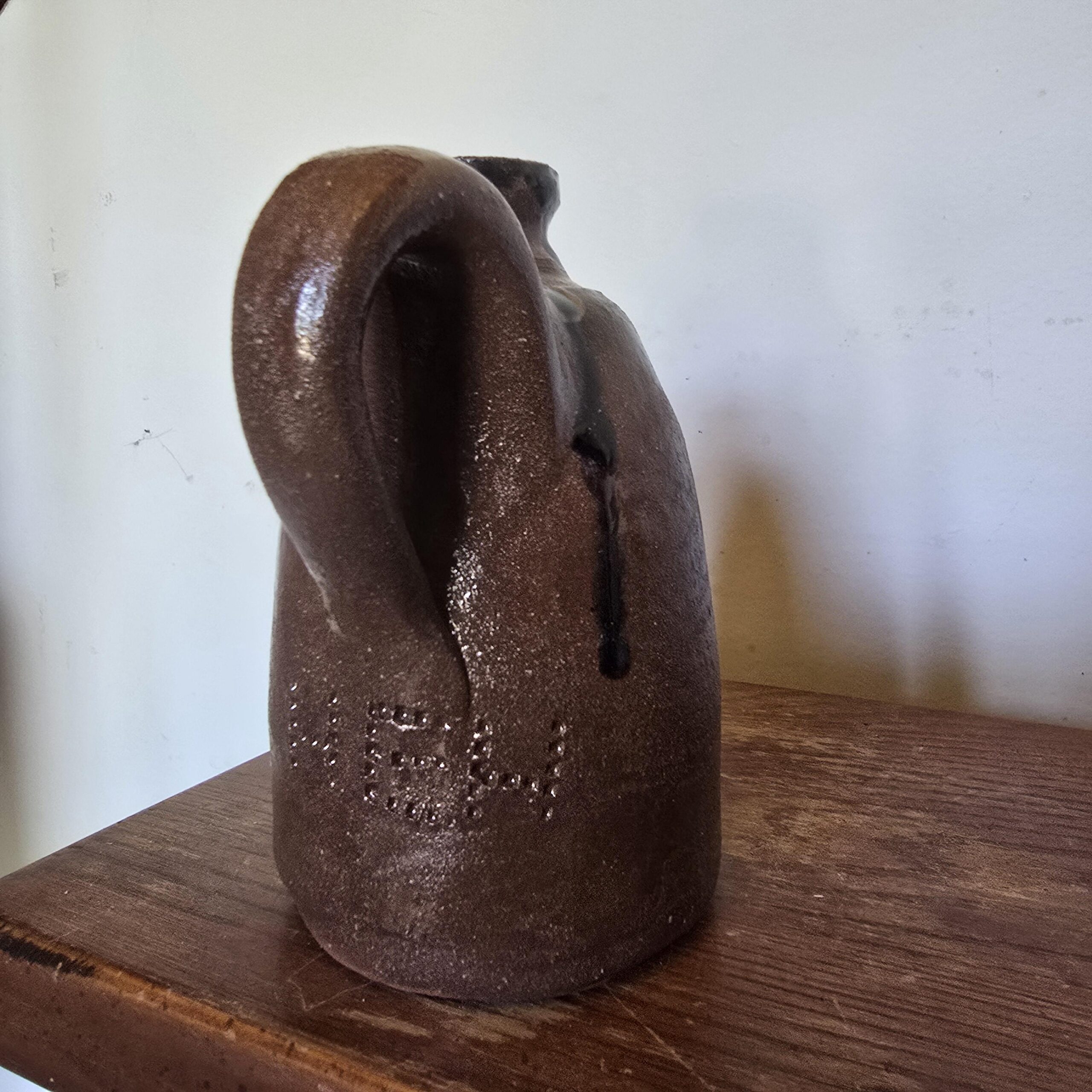 Handmade Clay Folk Art Pottery Hornet Jug by Heather Elyse Head | 5.5" x 4" - Image 8