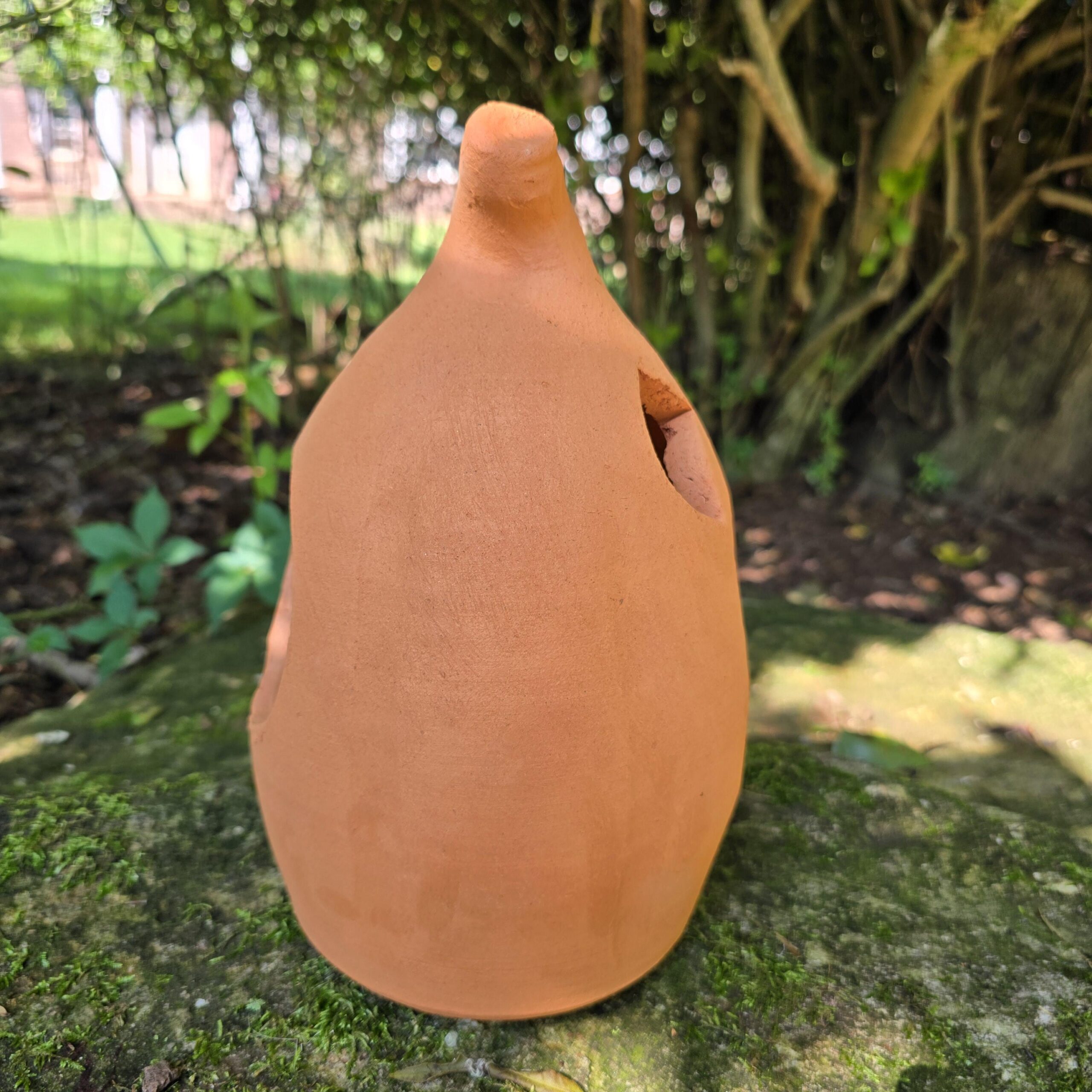 Folk Pottery Jack-o'-lantern Red Clay Pumpkin by Harold Ferguson | 11" Tall - Image 3
