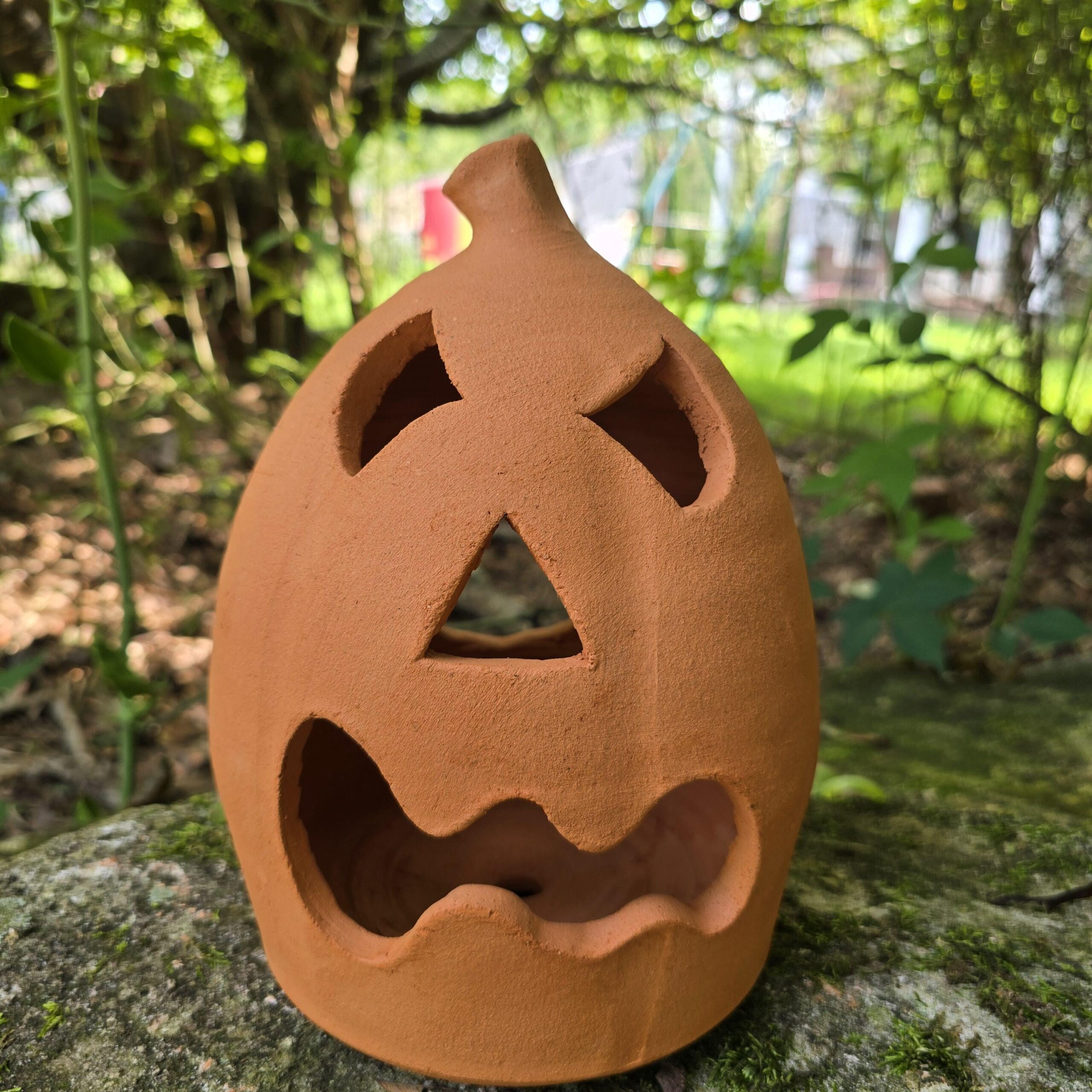 Folk Pottery Jack-o'-lantern Red Clay Pumpkin by Harold Ferguson | 10" Tall - Image 8
