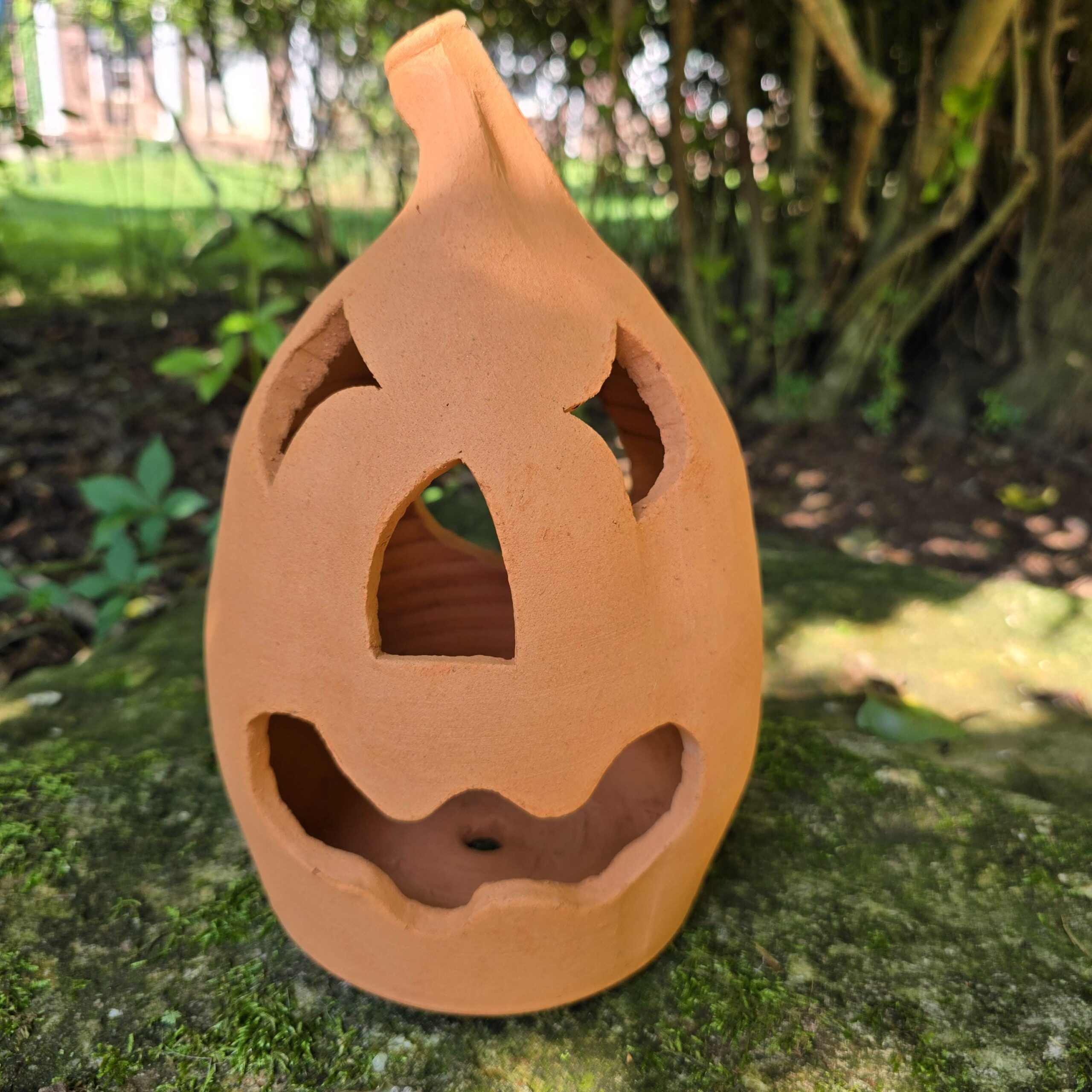 Folk Pottery Jack-o'-lantern Red Clay Pumpkin by Harold Ferguson | 11" Tall - Image 6
