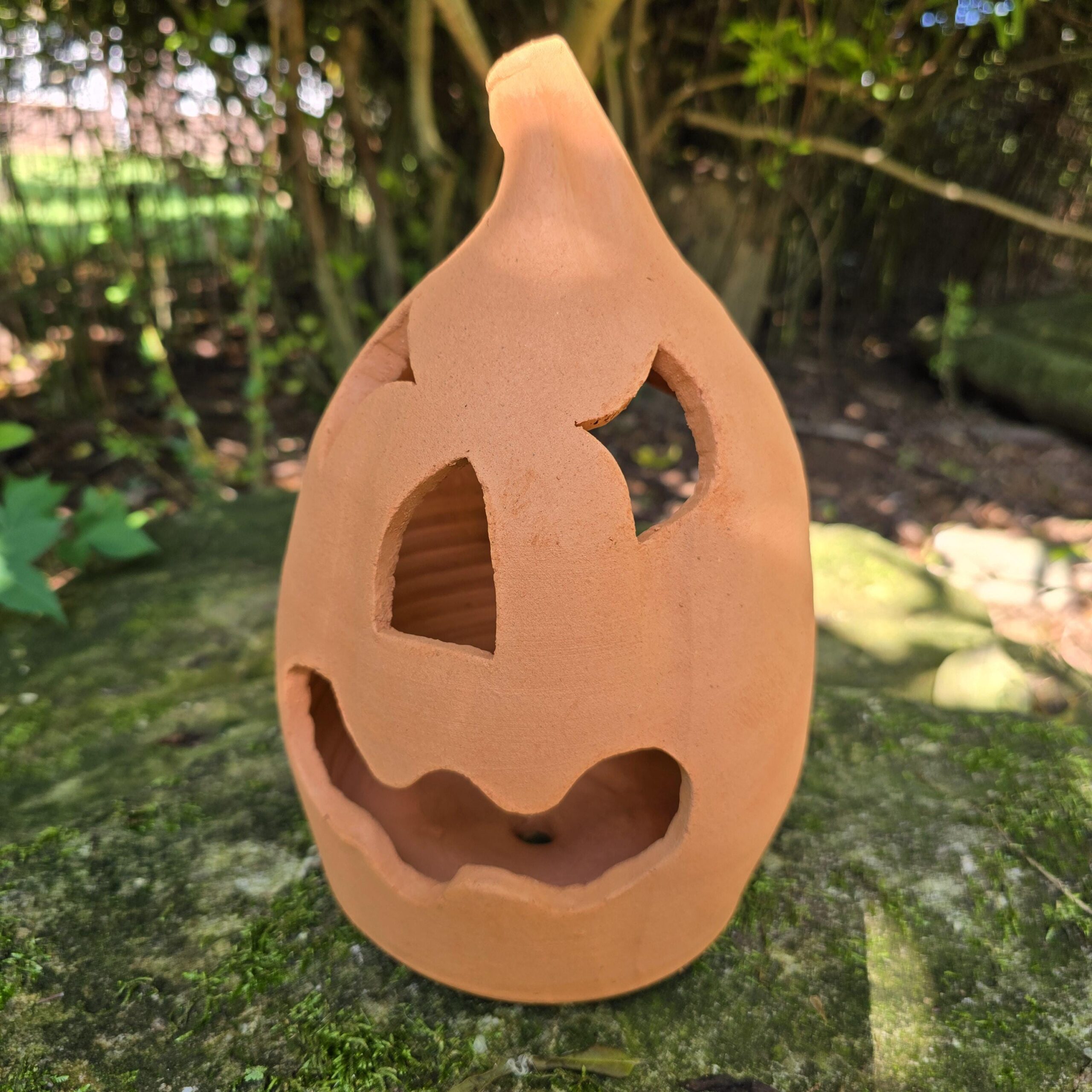 Folk Pottery Jack-o'-lantern Red Clay Pumpkin by Harold Ferguson | 11" Tall - Image 5