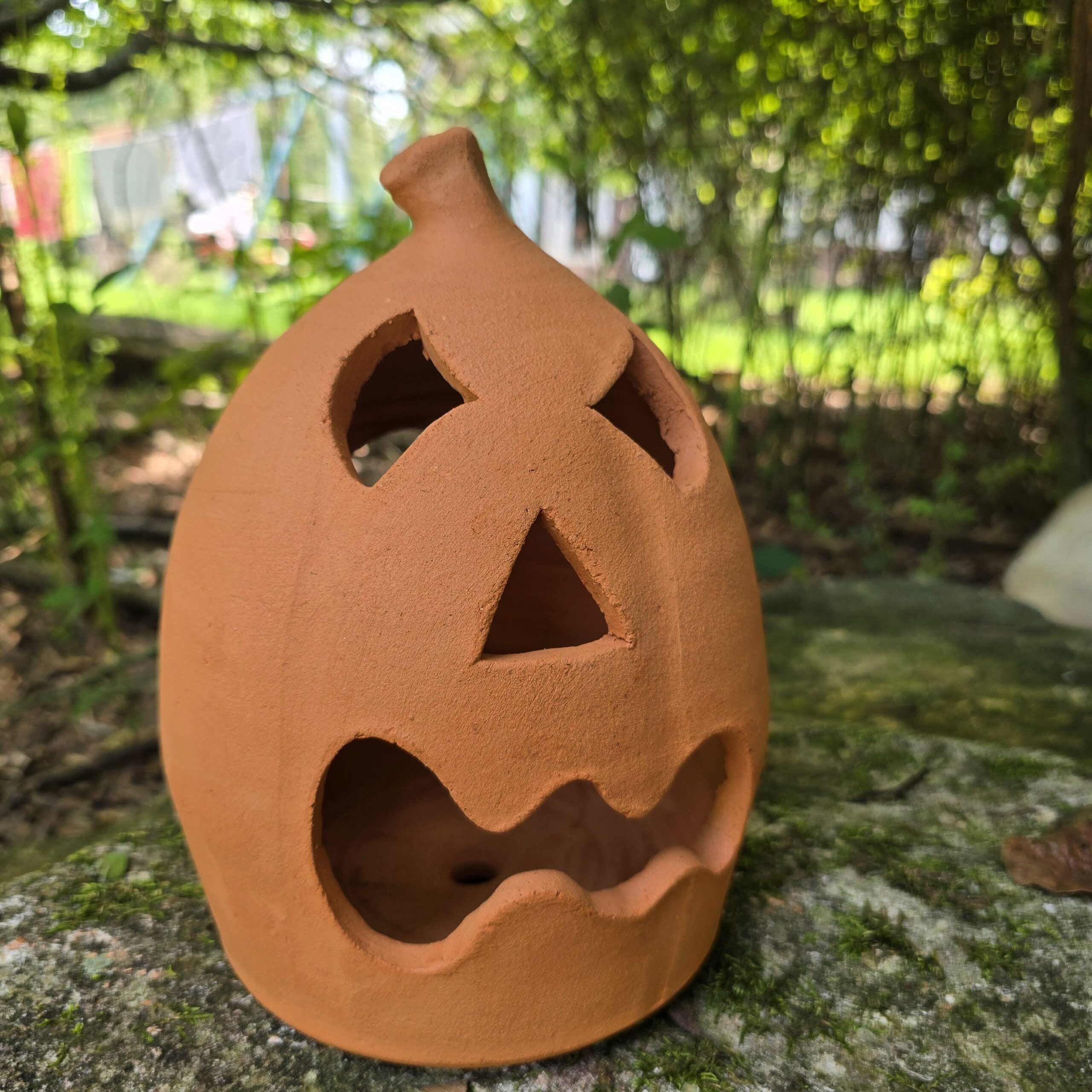 Folk Pottery Jack-o'-lantern Red Clay Pumpkin by Harold Ferguson | 10" Tall - Image 9