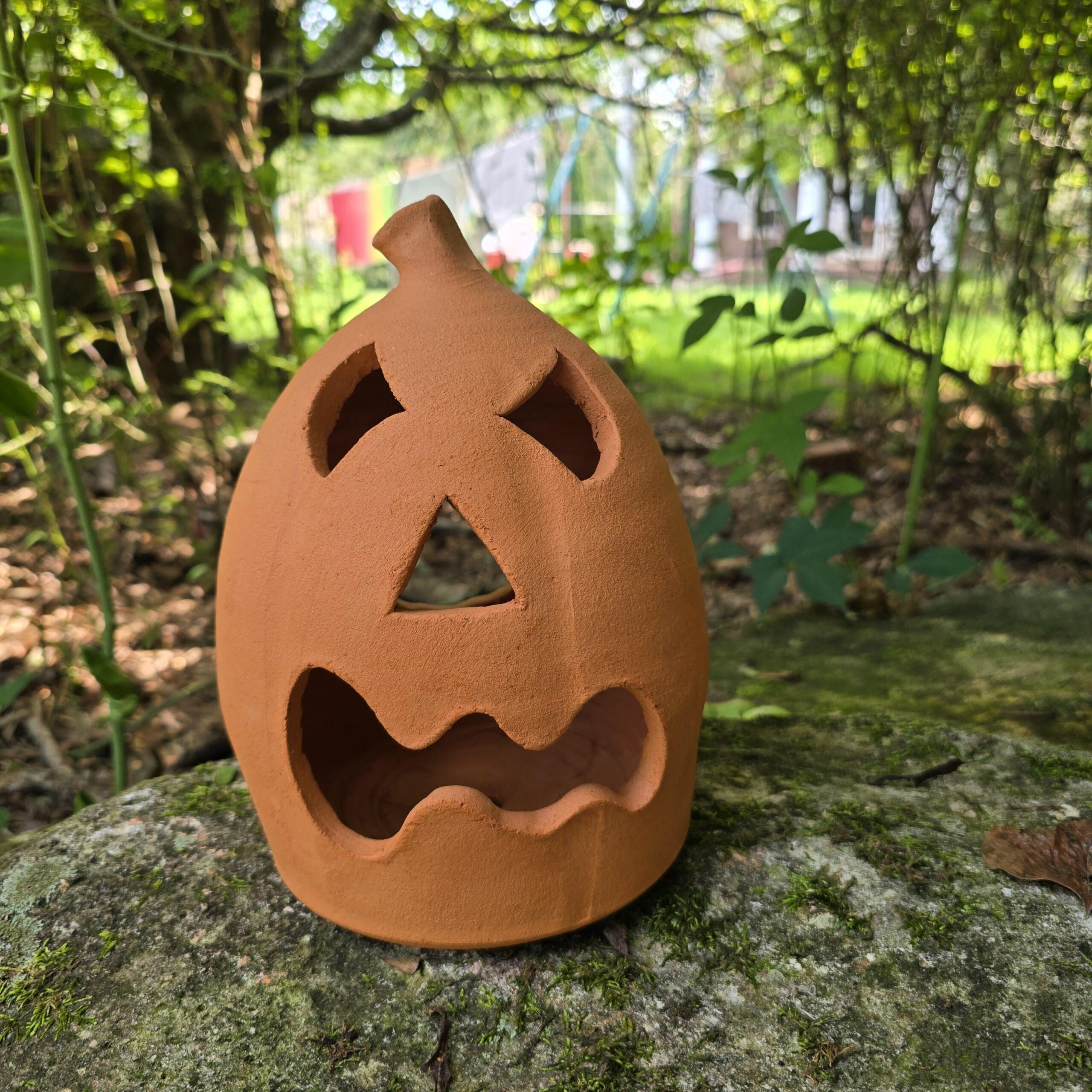 Folk Pottery Jack-o'-lantern Red Clay Pumpkin by Harold Ferguson | 10" Tall - Image 7