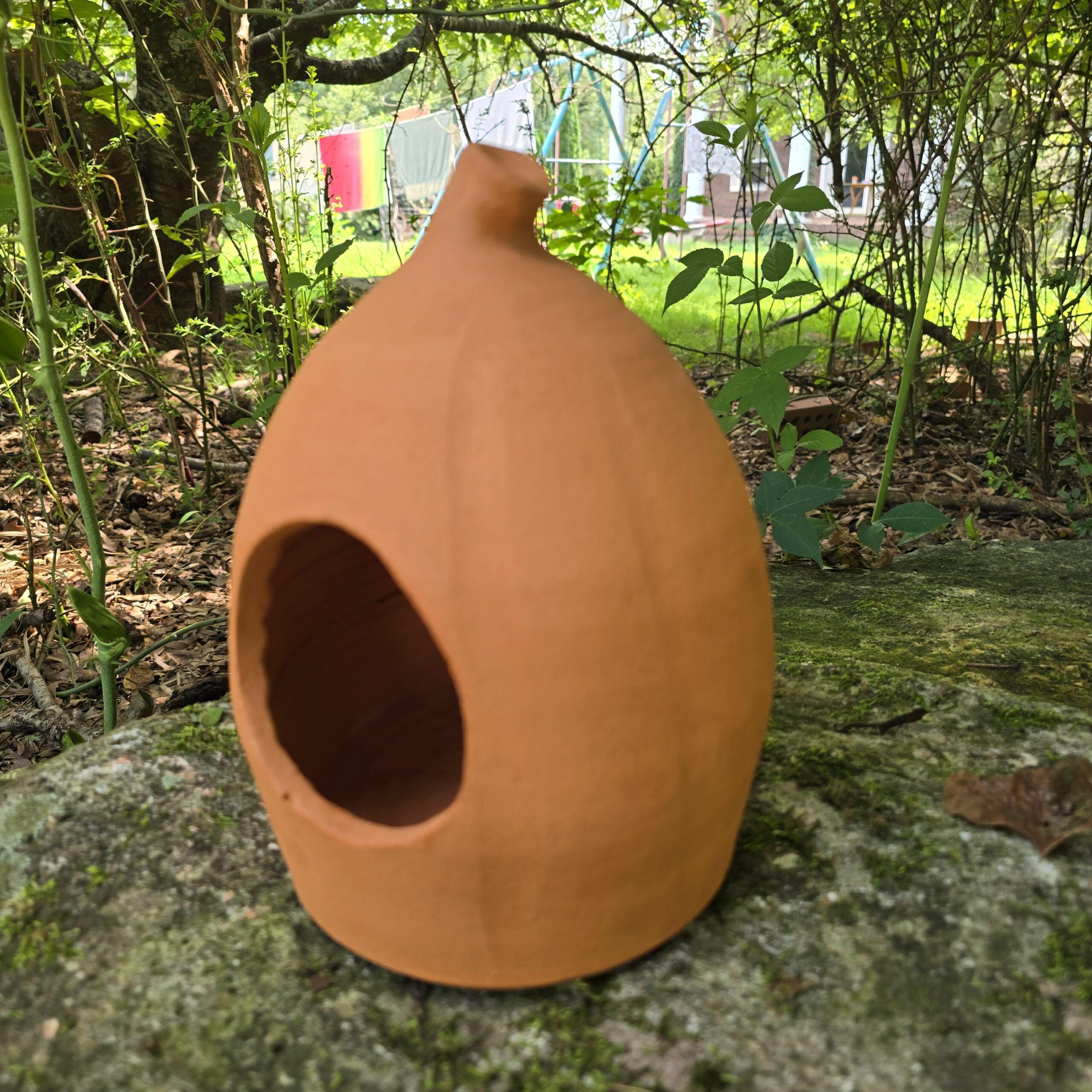 Folk Pottery Jack-o'-lantern Red Clay Pumpkin by Harold Ferguson | 10" Tall - Image 4