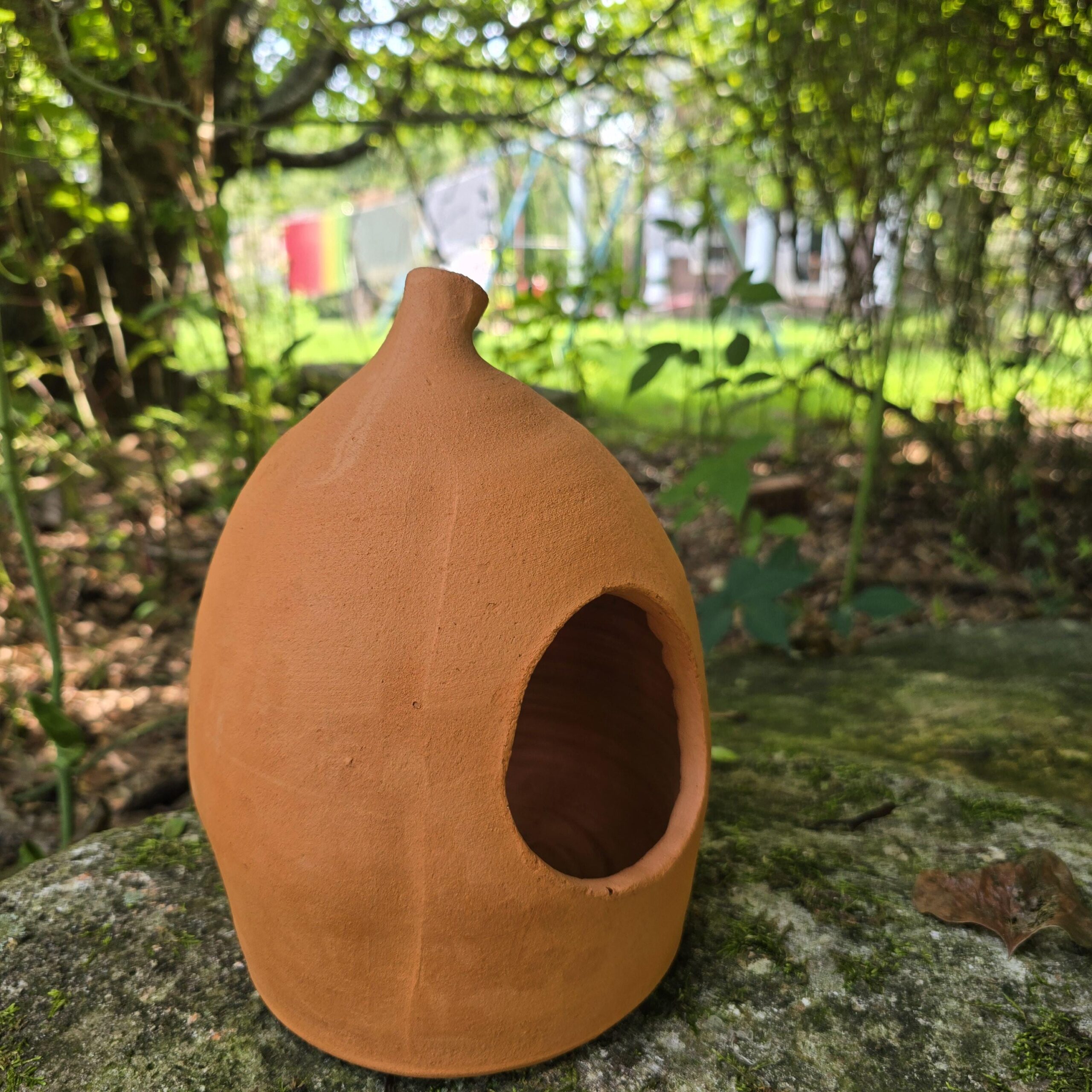 Folk Pottery Jack-o'-lantern Red Clay Pumpkin by Harold Ferguson | 10" Tall - Image 5