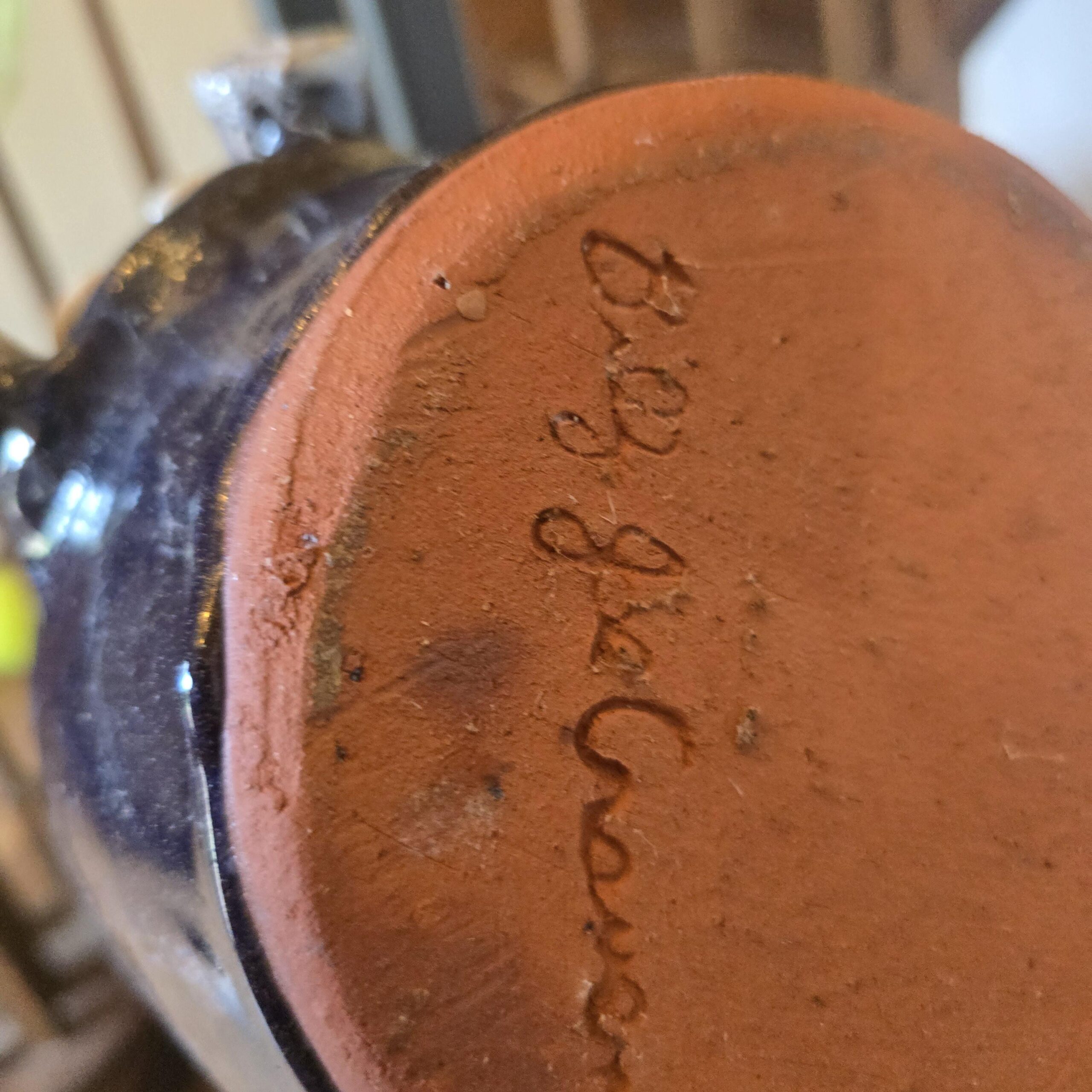 Handmade Clay Double Cigar Smoking Cobalt Blue Face Jug by Billy Joe Craven | 12.25" x 8" - Image 9