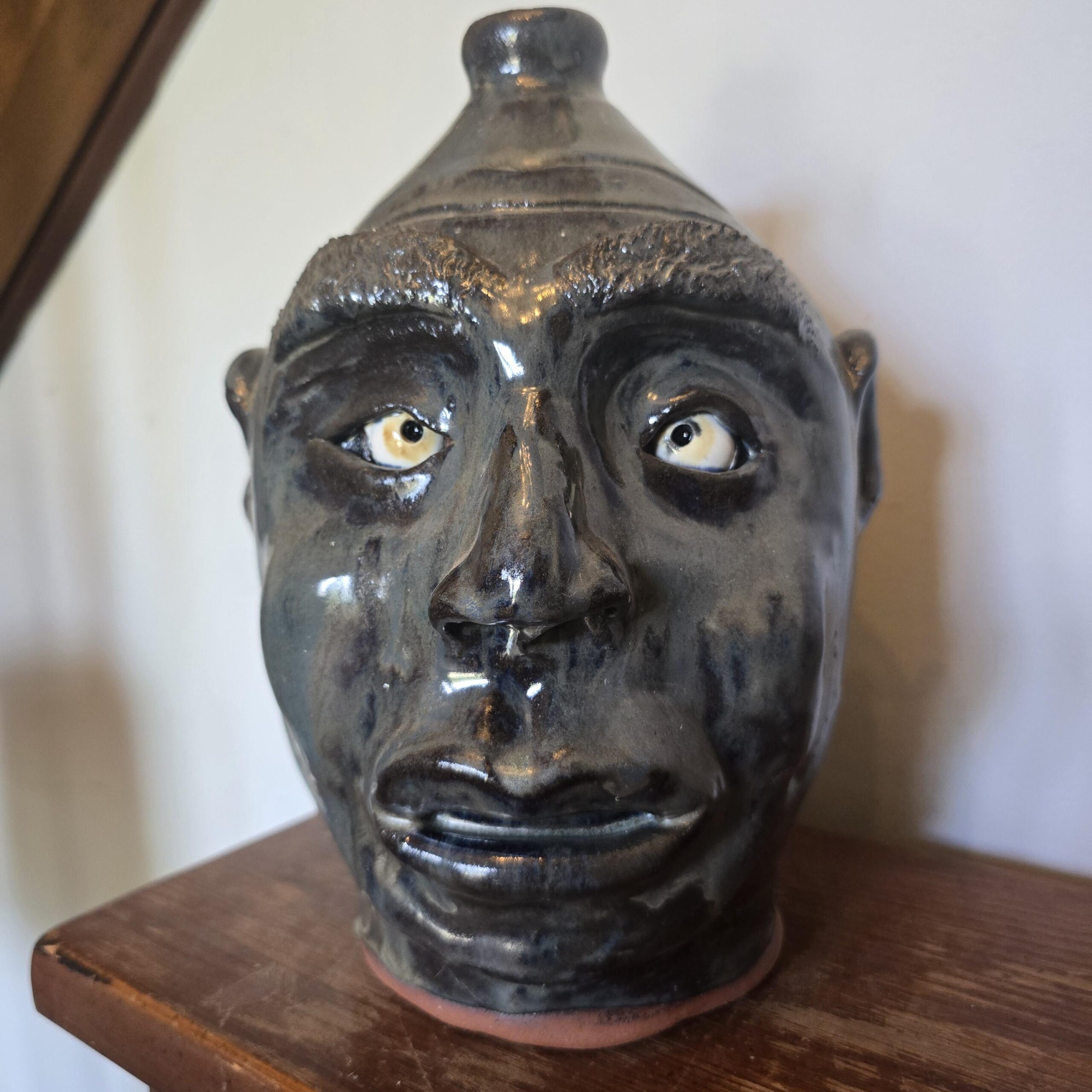 Folk Pottery Face Jug by Billy Joe Craven | 10.5" x 7"