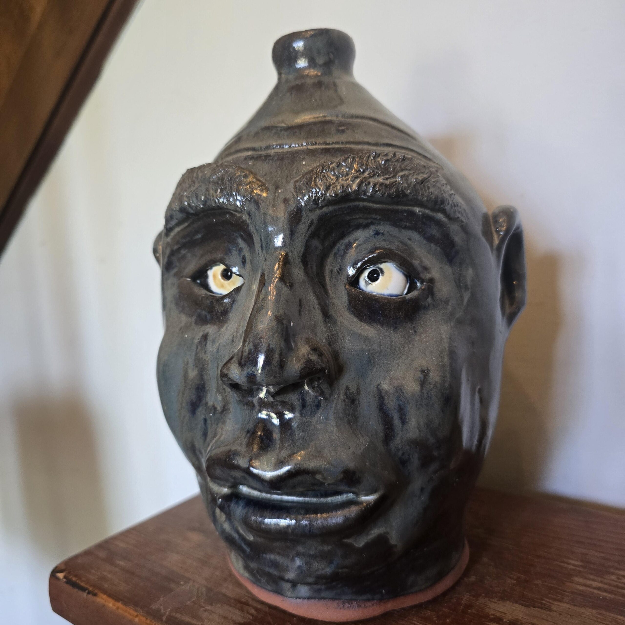 Folk Pottery Face Jug by Billy Joe Craven | 10.5" x 7" - Image 2