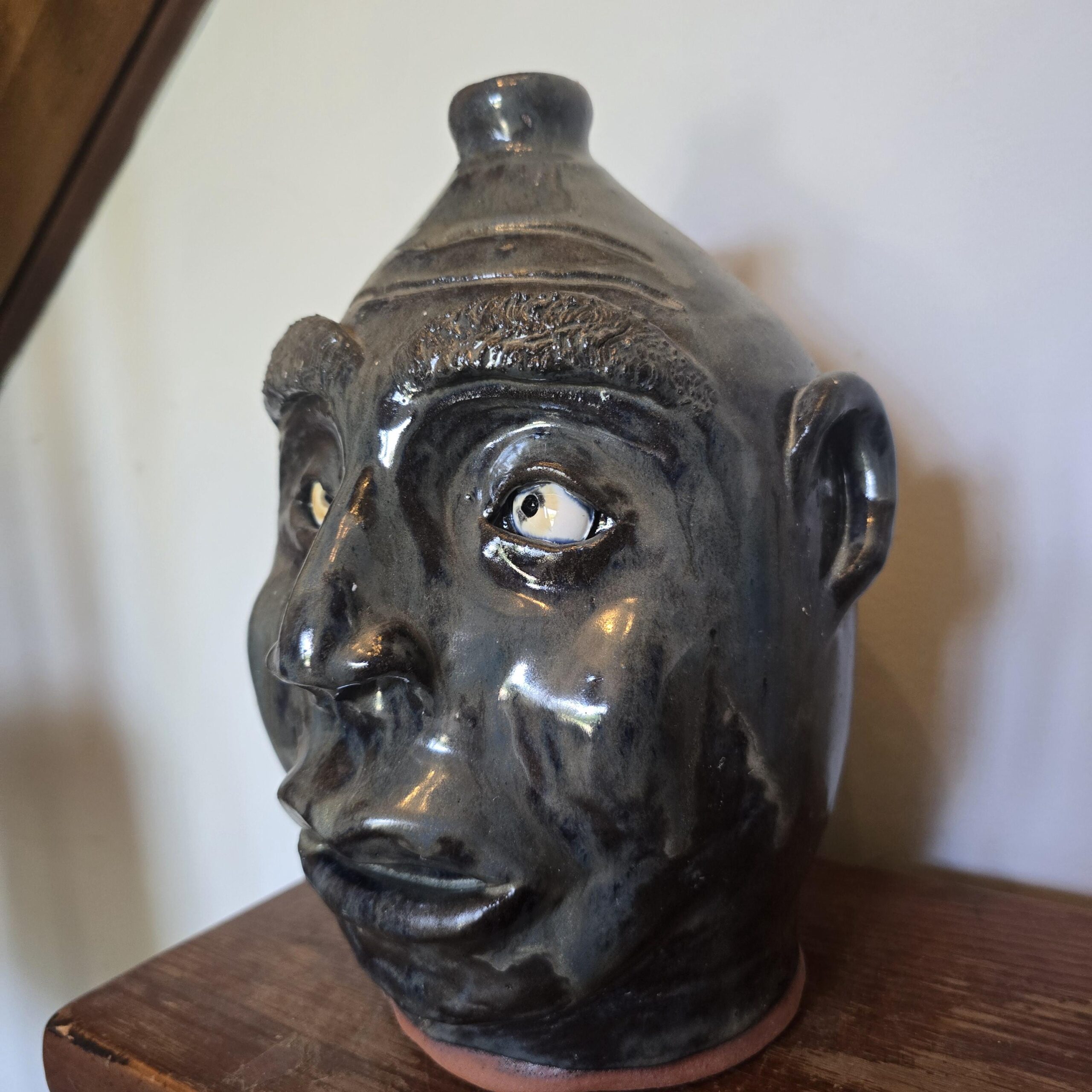 Folk Pottery Face Jug by Billy Joe Craven | 10.5" x 7" - Image 3