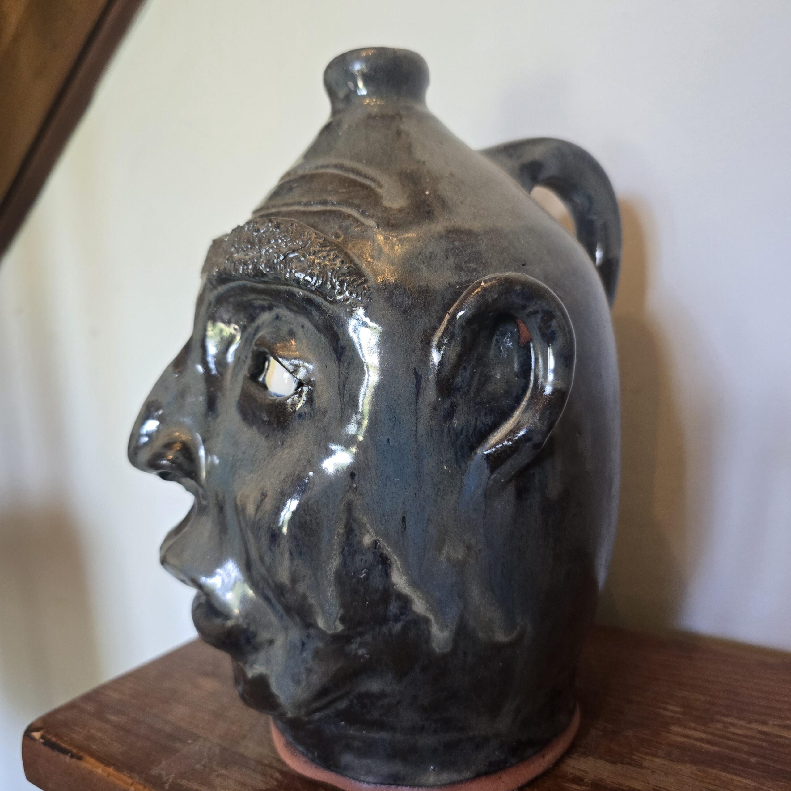 Folk Pottery Face Jug by Billy Joe Craven | 10.5" x 7" - Image 4