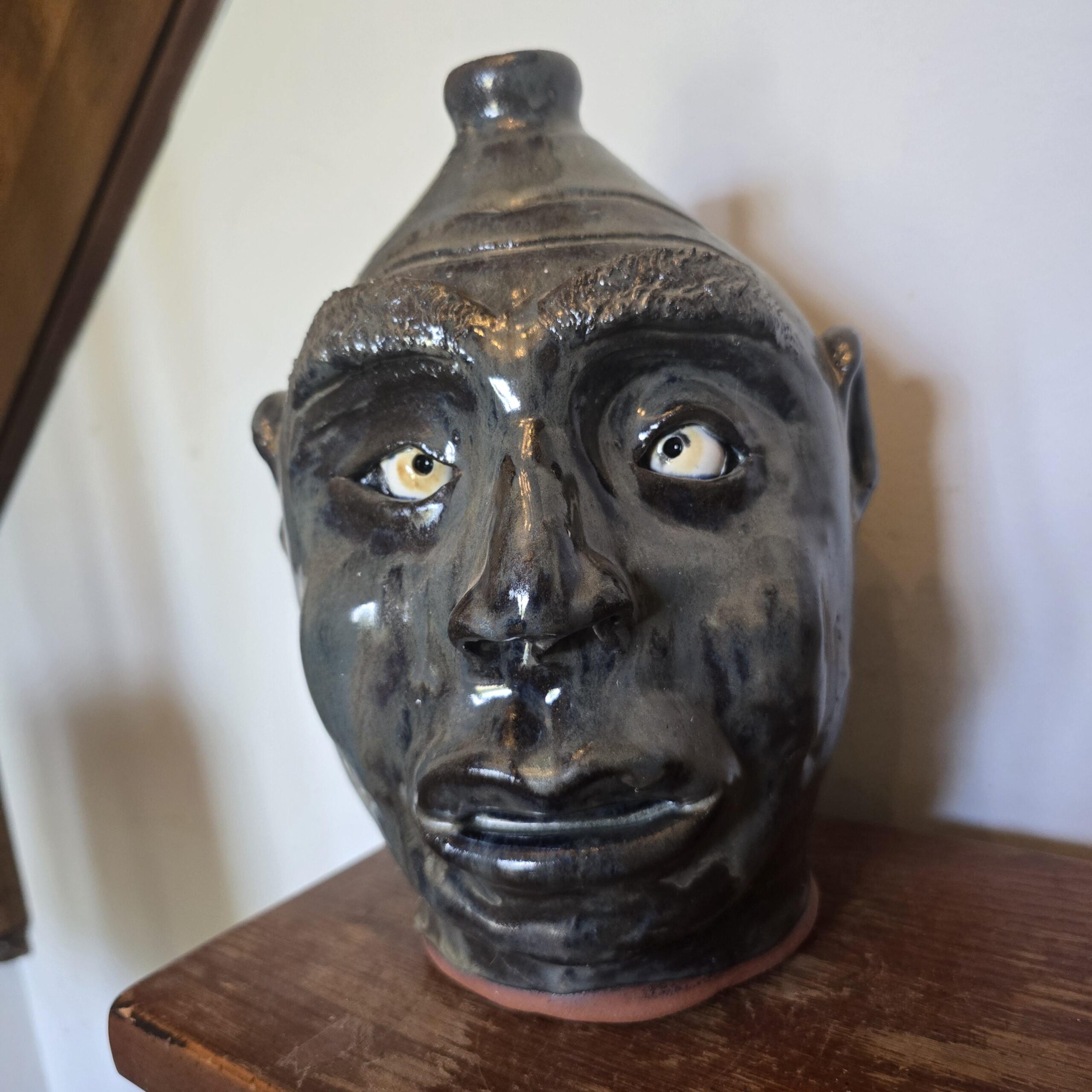 Folk Pottery Face Jug by Billy Joe Craven | 10.5" x 7" - Image 9