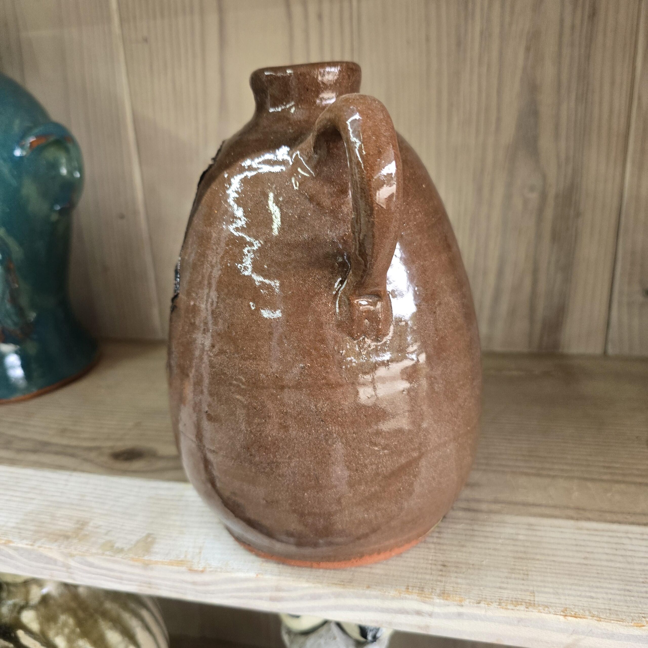 Folk Art Black Spider with Web Pottery Jug by Billy Joe Craven | 8.5" x 6" - Image 4